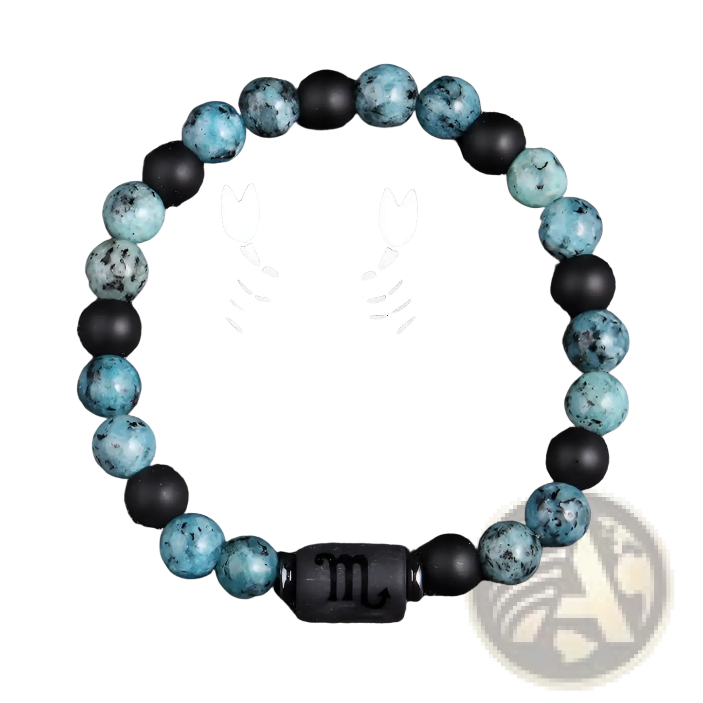 Natural Stone 12 Constellation Zodiac Obsidian Bracelet