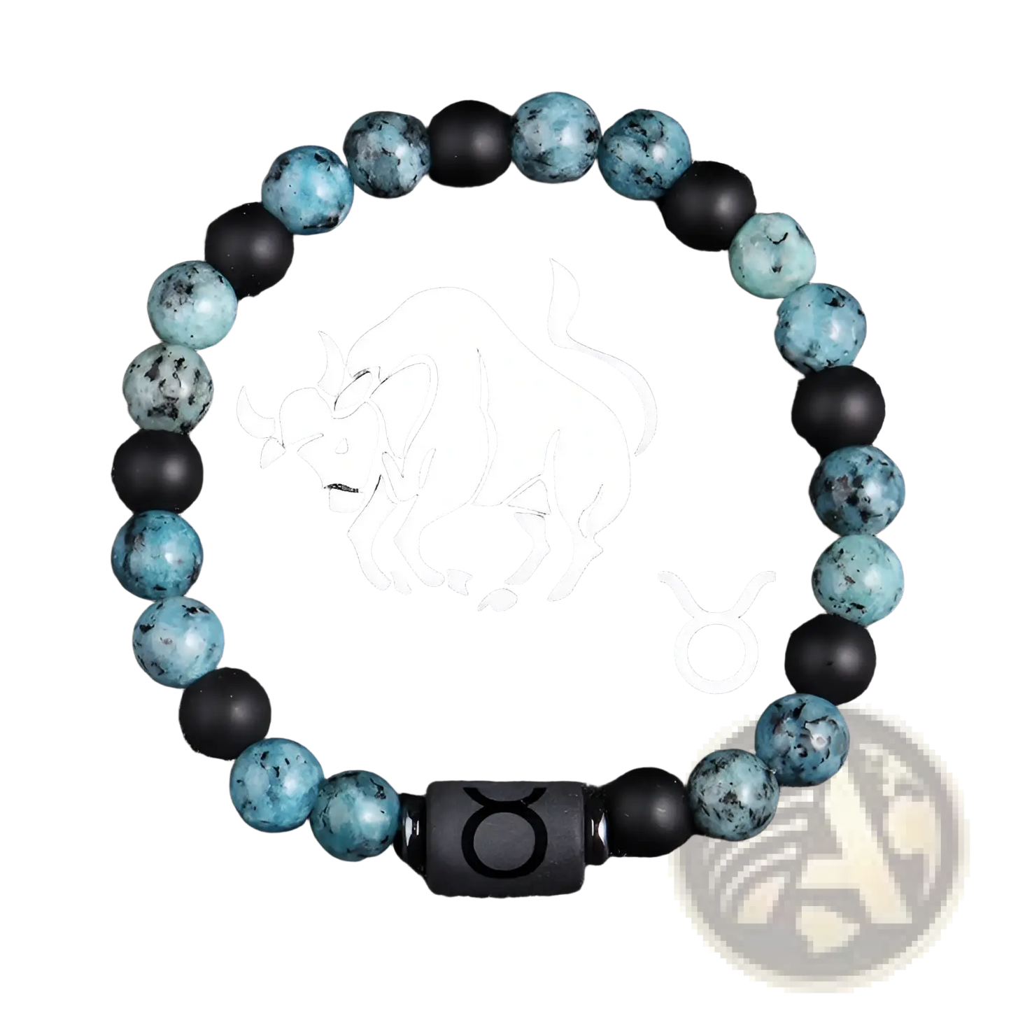 Natural Stone 12 Constellation Zodiac Obsidian Bracelet