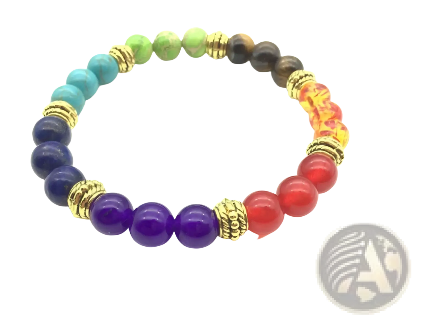 Natural Stone Chakra Energy Turquoise Beaded Bracelet