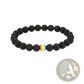 Natural Stone Rainbow Pride Accent Bead Bracelet