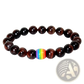 Natural Stone Rainbow Pride Accent Bead Bracelet