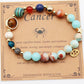 Natural Stone Twelve Zodiac Constellation Beaded Bracelet