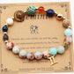 Natural Stone Twelve Zodiac Constellation Beaded Bracelet