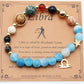 Natural Stone Twelve Zodiac Constellation Beaded Bracelet