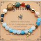 Natural Stone Twelve Zodiac Constellation Beaded Bracelet