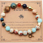 Natural Stone Twelve Zodiac Constellation Beaded Bracelet