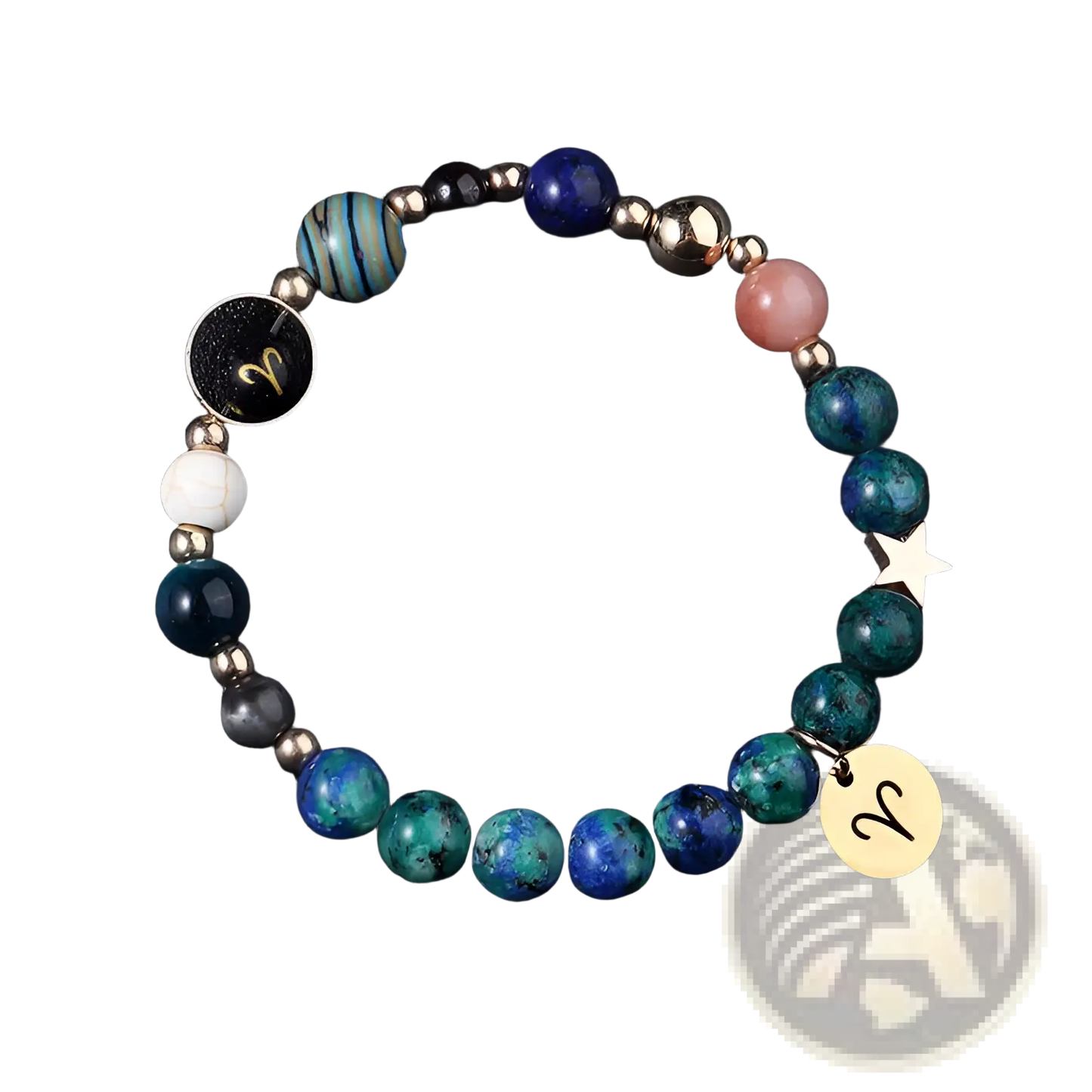 Natural Stone Zodiac Constellation Beaded Bracelet