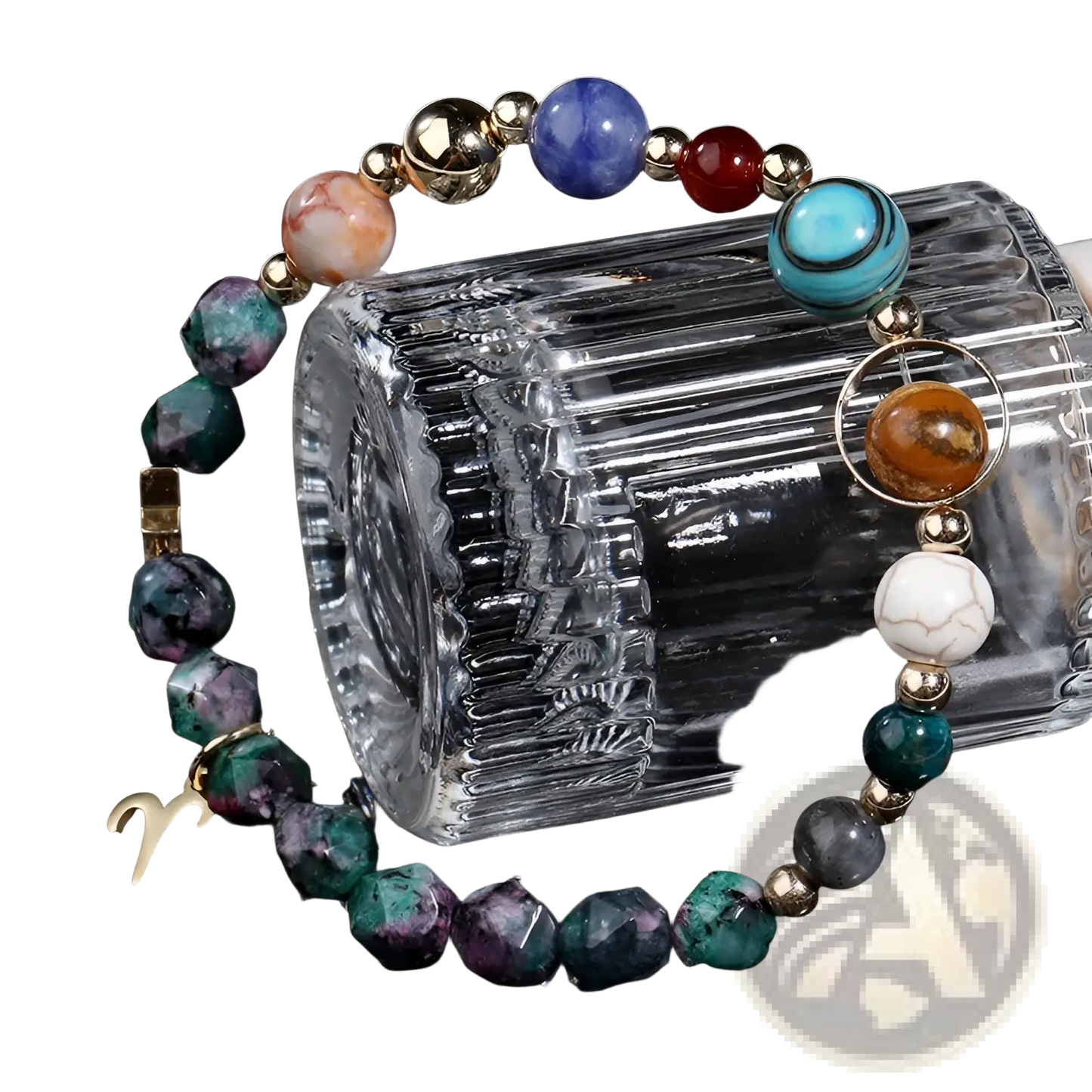 Natural Stone Zodiac Constellation Beaded Bracelet