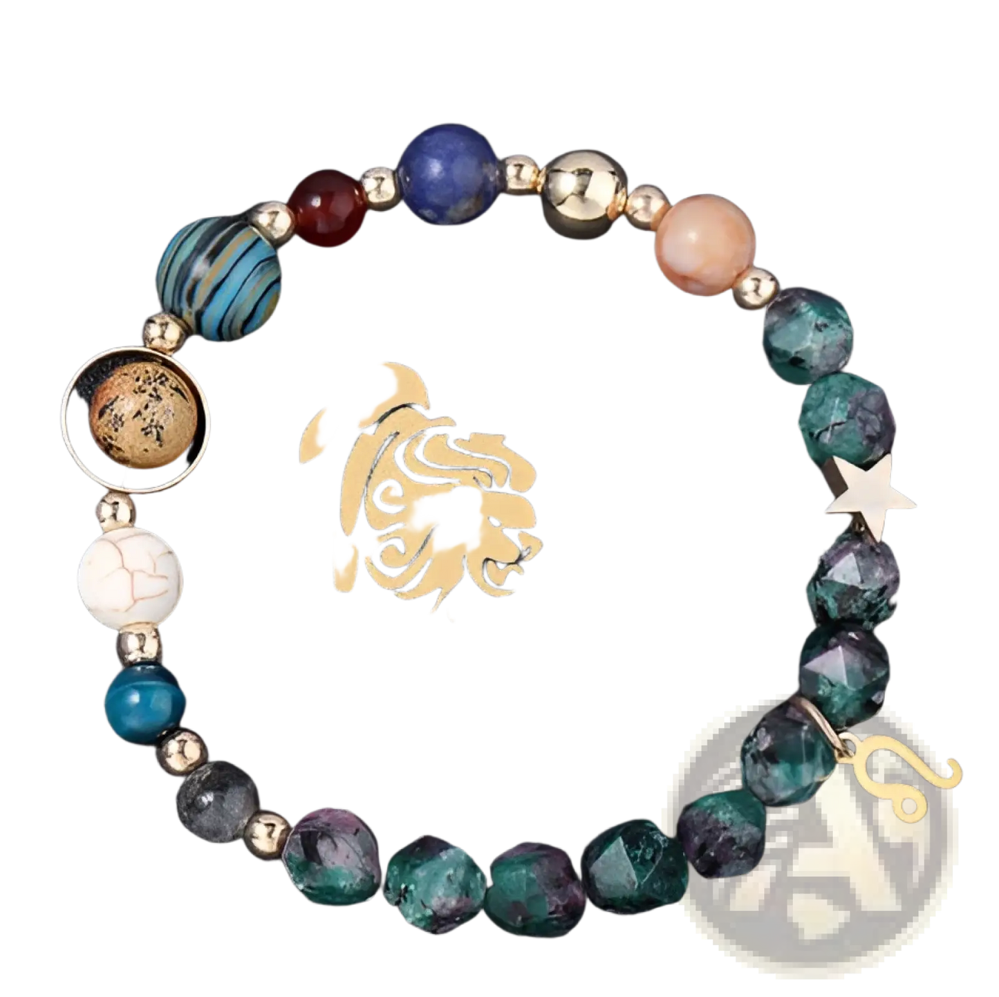 Natural Stone Zodiac Constellation Beaded Bracelet