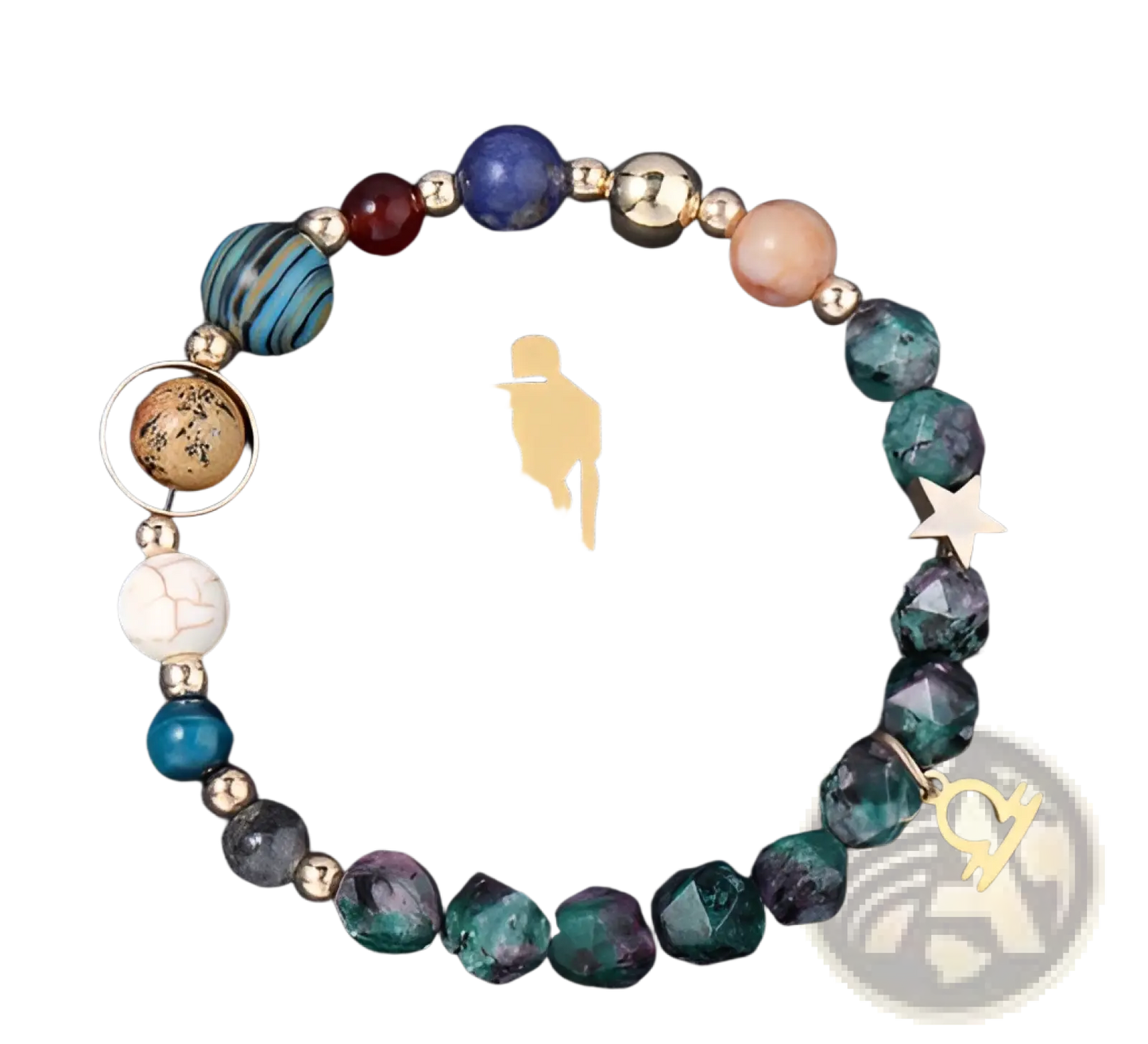 Natural Stone Zodiac Constellation Beaded Bracelet