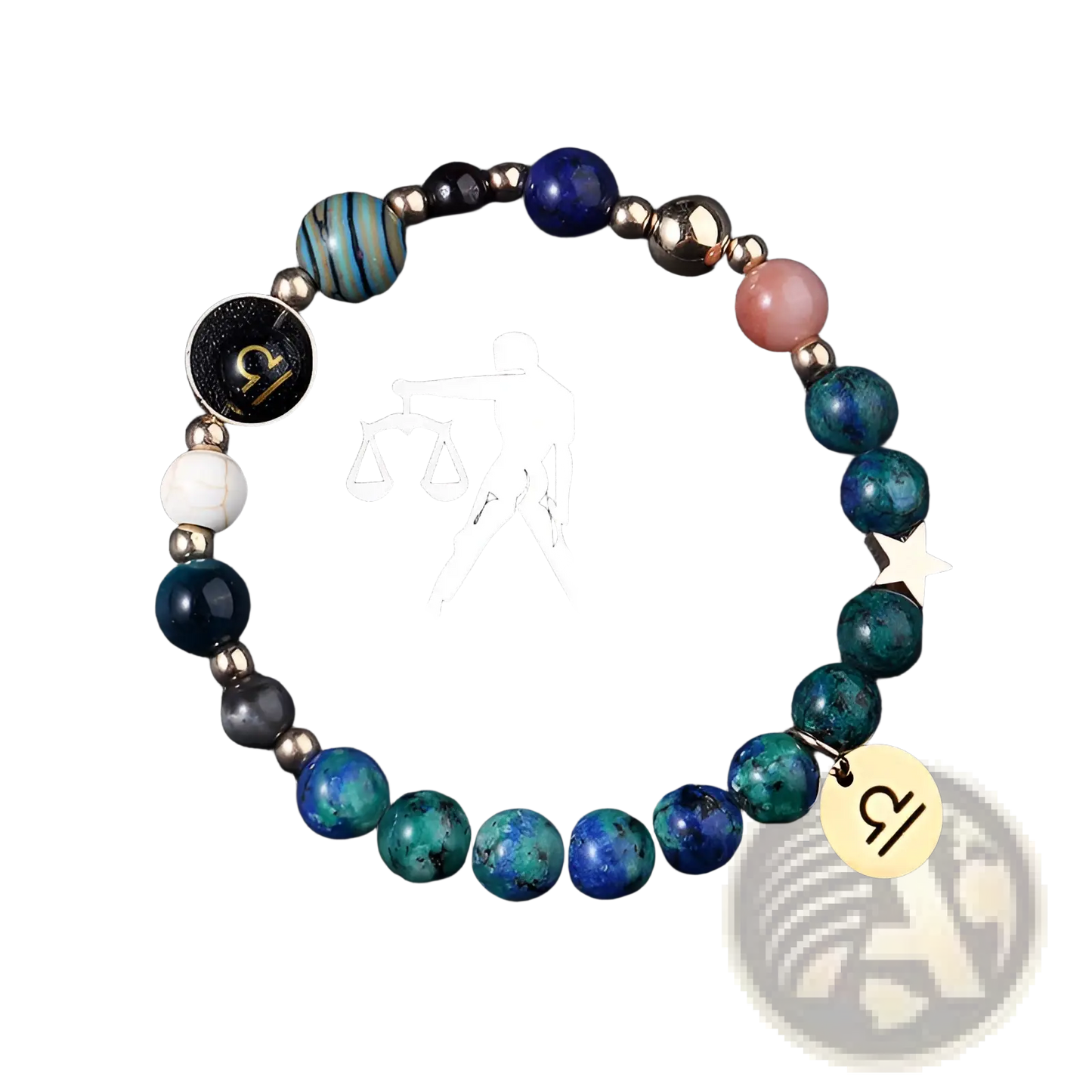 Natural Stone Zodiac Constellation Beaded Bracelet