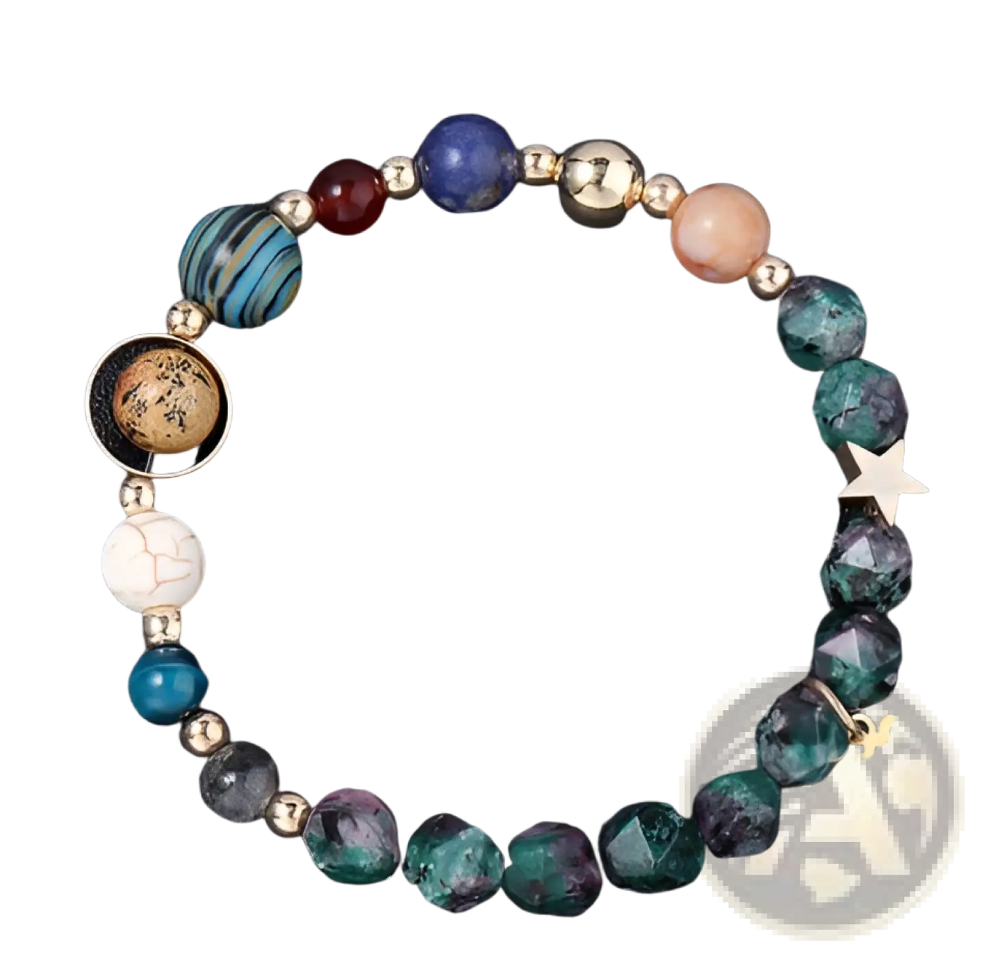 Natural Stone Zodiac Constellation Beaded Bracelet