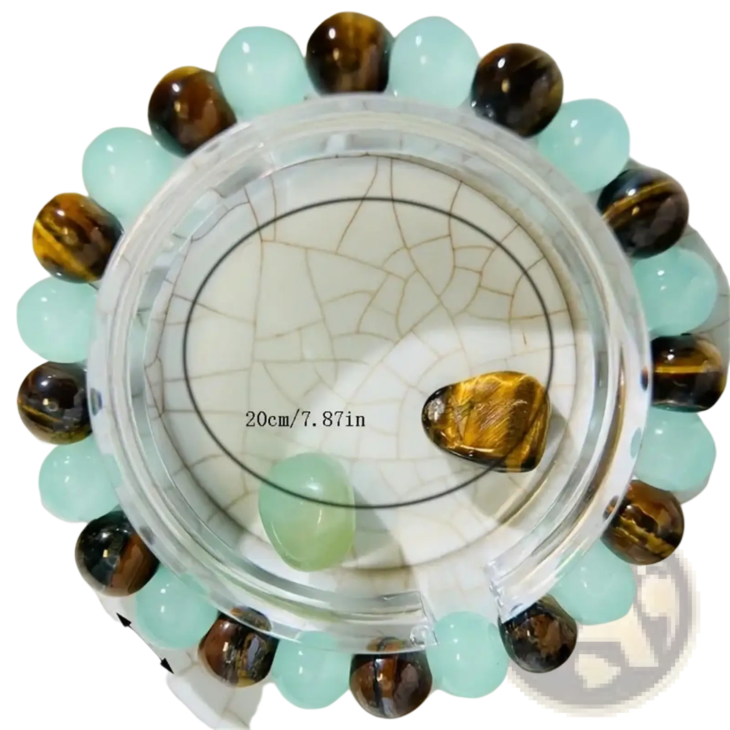 Natural Tiger Eye and Green Aventurine Beaded Bracelet