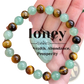 Natural Tiger Eye and Green Aventurine Beaded Bracelet