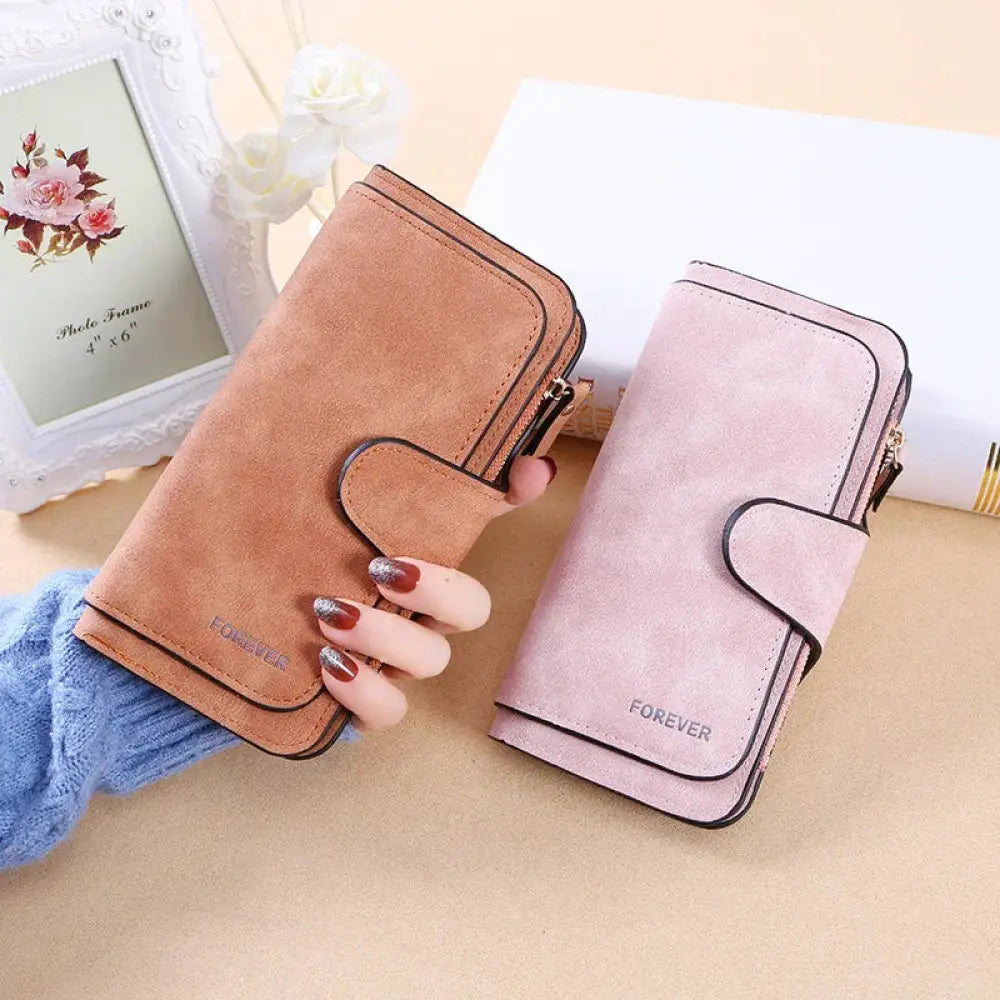 Women's Forever Suede Trifold Buckle Wallet