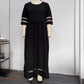 Mesh Patchwork Maxi Dress with Pockets and Sheer Accents
