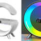 G-shaped Led Lamp with Bluetooth Speaker and Wireless Charger