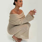 Shimmering one Shoulder Knit Maxi Beach Dress