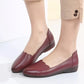 Scalloped Beige Leather Flats with Soft Cushioned Soles