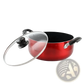 Non-stick Cookware Set 7 Piece Red Aluminum