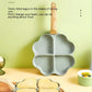 Nonstick Four Hole Egg Frying Pan with Wood Handle