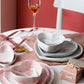 Nordic Marbled Heart Ceramic Dinnerware Set