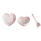 Nordic Marbled Heart Ceramic Dinnerware Set