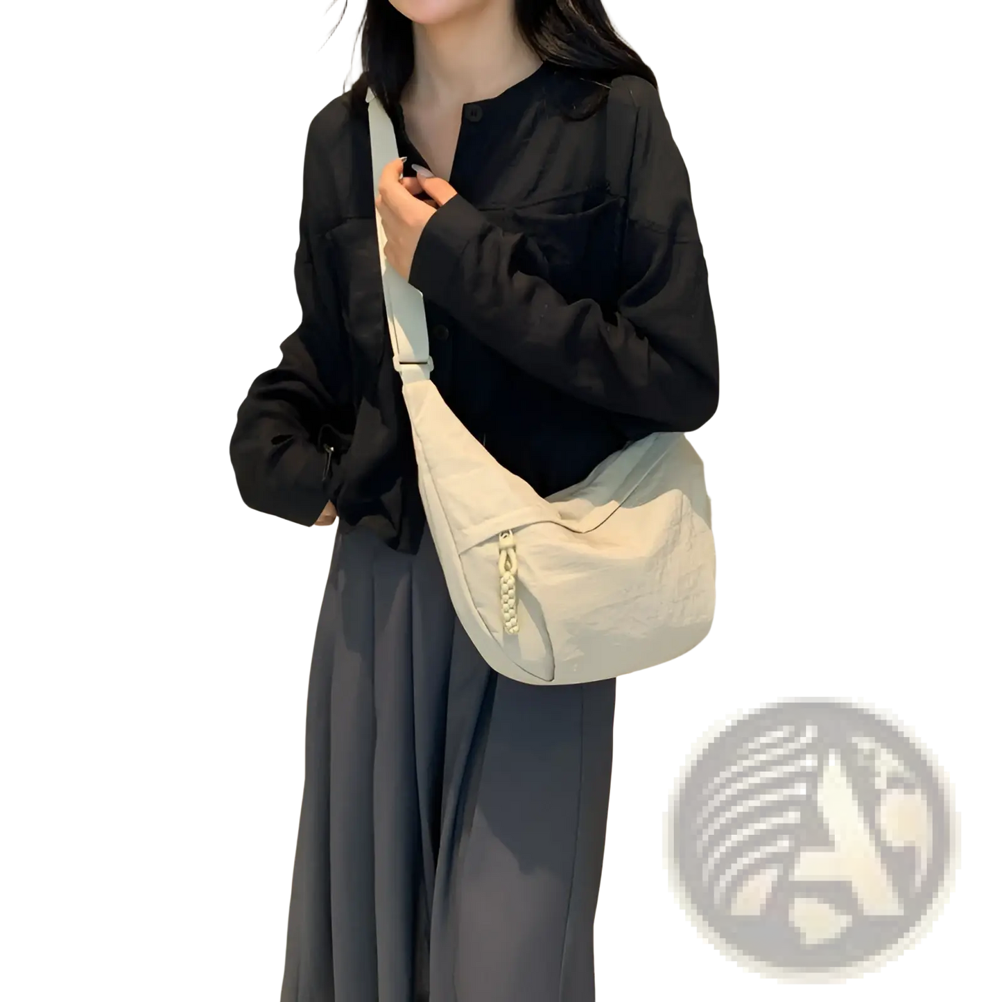Nylon Crossbody Bag Large Capacity Hobo Shoulder Bag