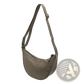 Nylon Dumpling Messenger Bag Curved Crossbody Strap