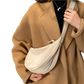 Nylon Dumpling Messenger Bag Curved Crossbody Strap