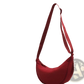 Nylon Dumpling Messenger Bag Curved Crossbody Strap