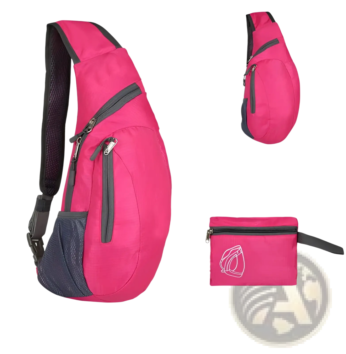 Nylon Sling Bag Waterproof Crossbody Shoulder Backpack