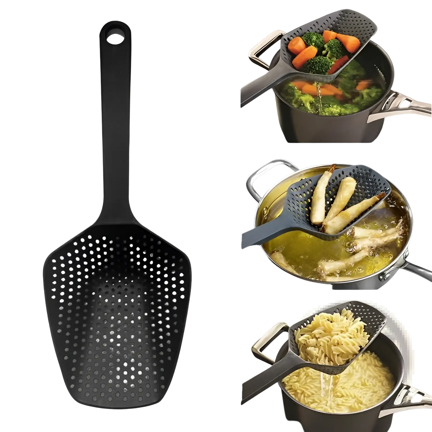 Nylon Strainer Scoop Colander for Cooking and Draining