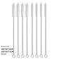 Nylon Straw Cleaning Brush Set Stainless Steel 10pc