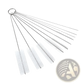 Nylon Straw Cleaning Brush Set Stainless Steel 10pc