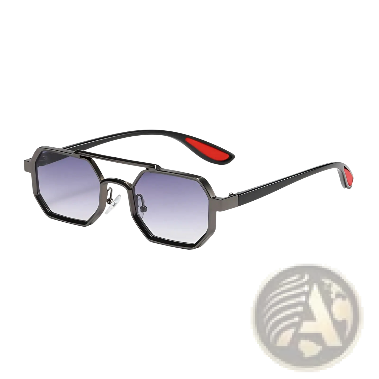 Octagonal Metal Steampunk Uv400 Fashion Sunglasses