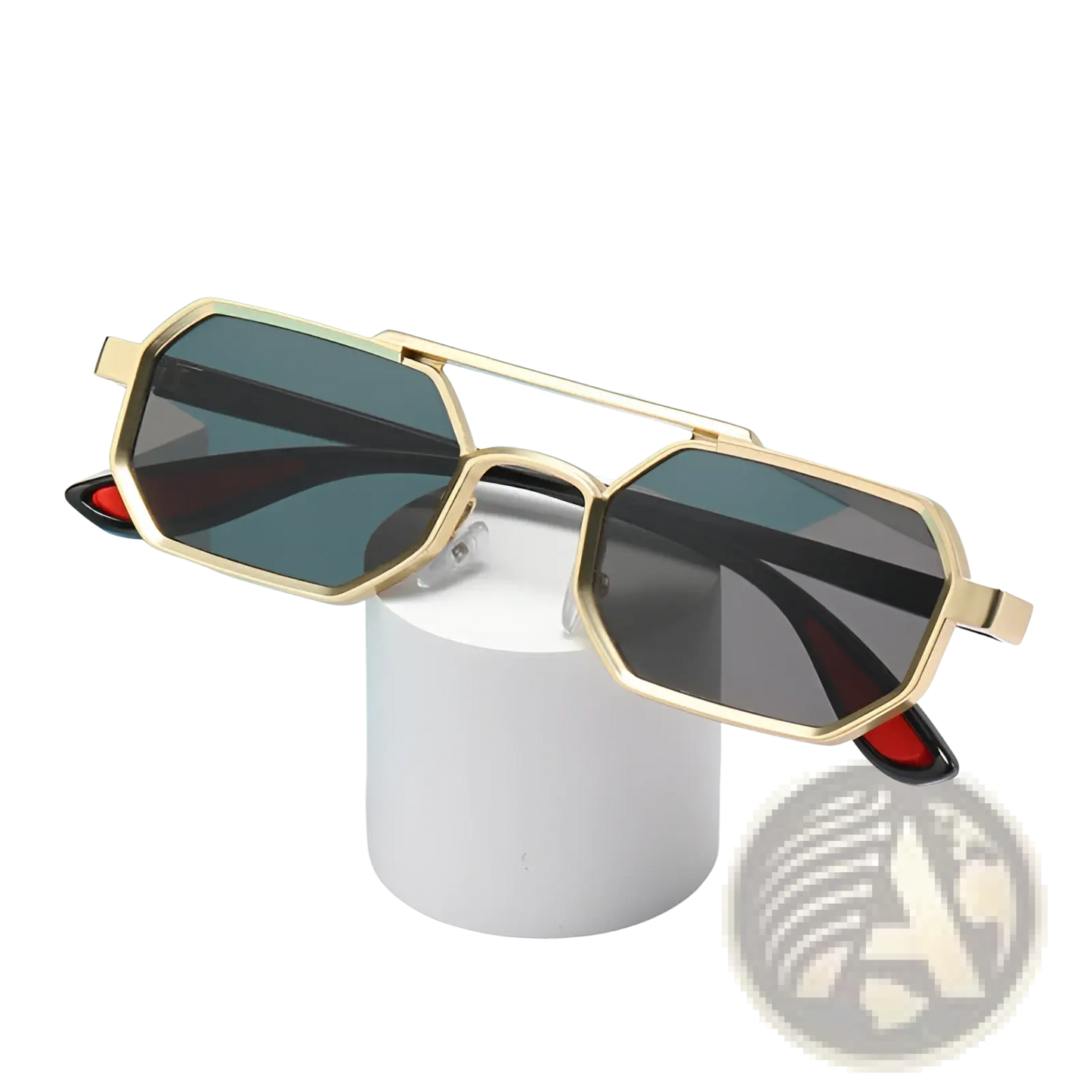 Octagonal Metal Steampunk Uv400 Fashion Sunglasses