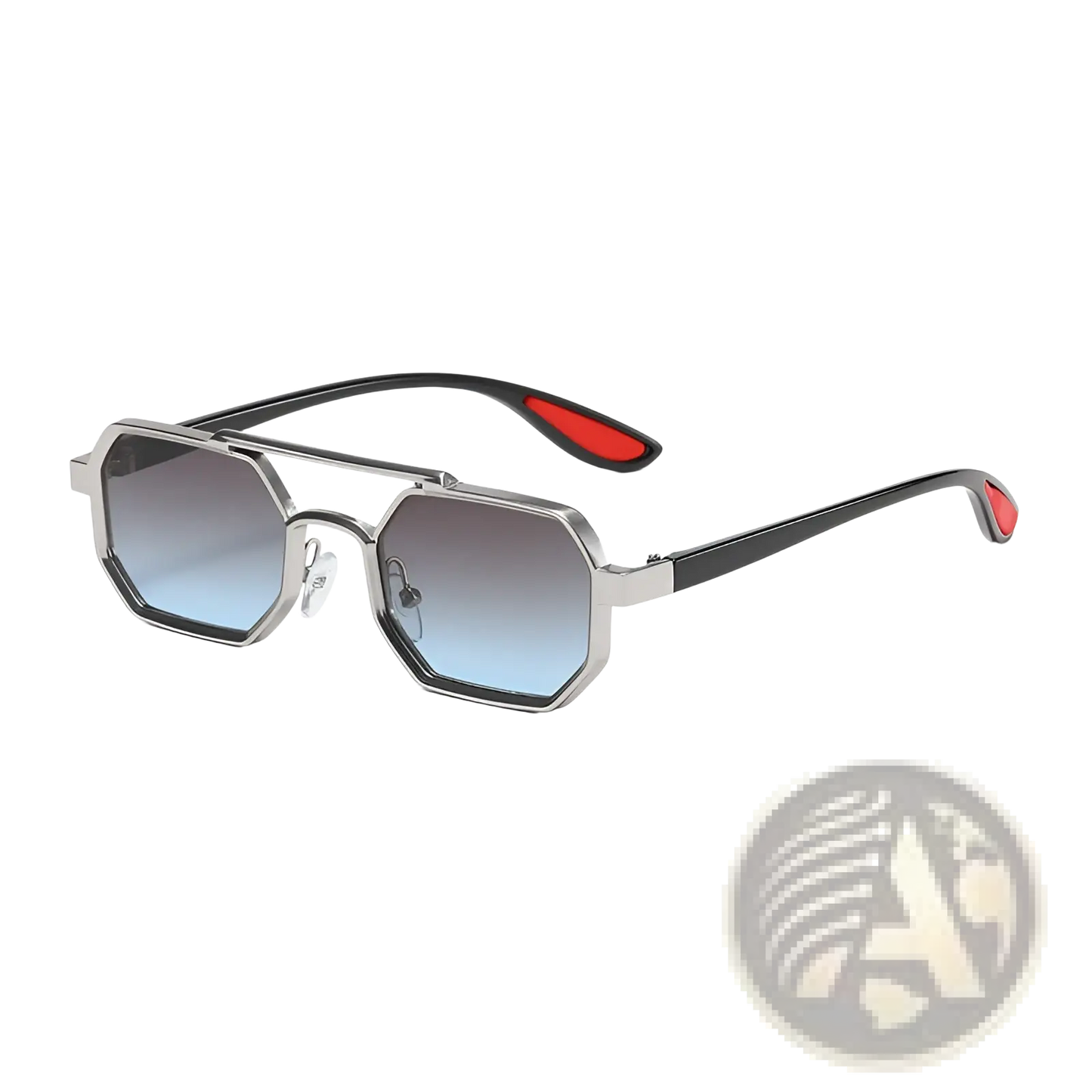 Octagonal Metal Steampunk Uv400 Fashion Sunglasses