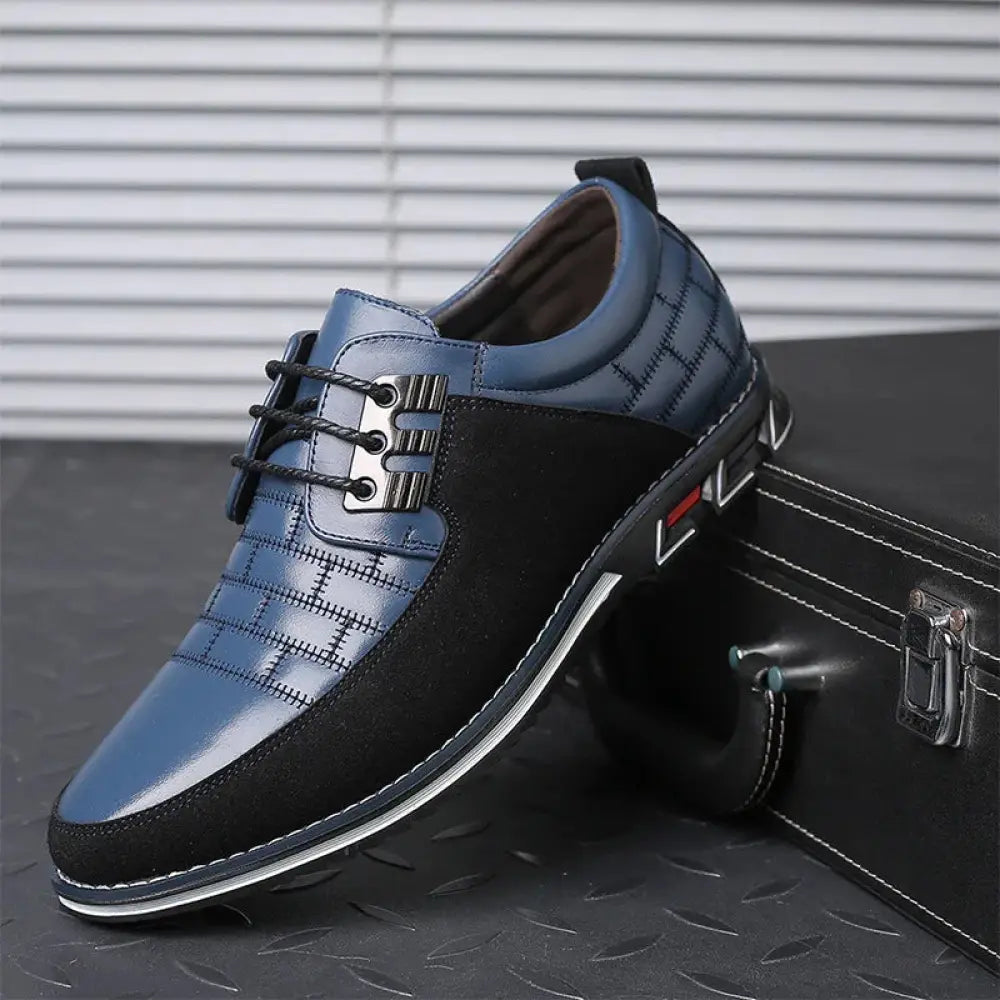 Men's British Two-tone Leather Dress Shoes