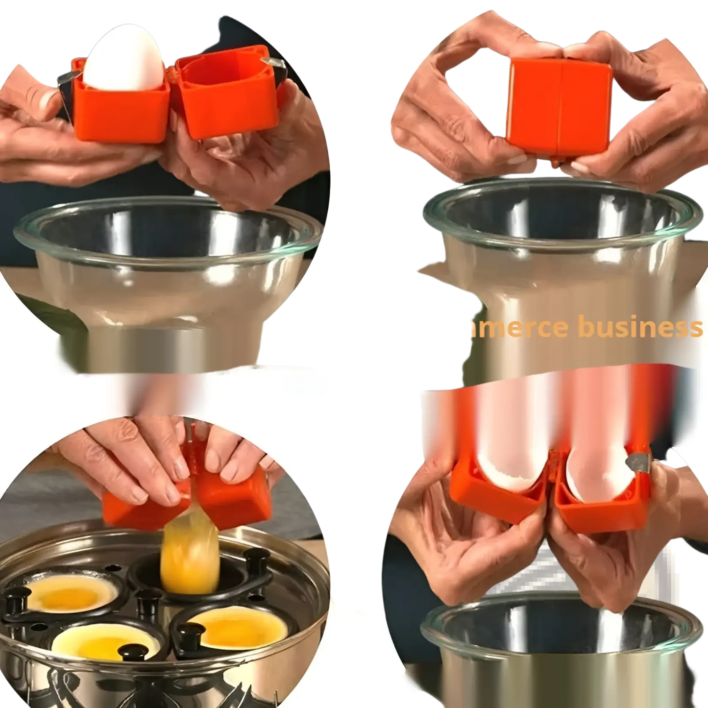 Orange Egg Opener Portable Kitchen Separator Tool