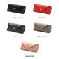 Ostrich Leather Polka Dot Sunglasses Case with Gold Clasp