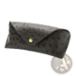 Ostrich Leather Polka Dot Sunglasses Case with Gold Clasp