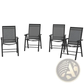 Outdoor Folding Chairs Set of 4 Mesh Patio Seating