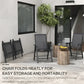 Outdoor Folding Chairs Set of 4 Mesh Patio Seating