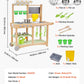 Outdoor Mud Kitchen for Kids with Canopy and Wheels