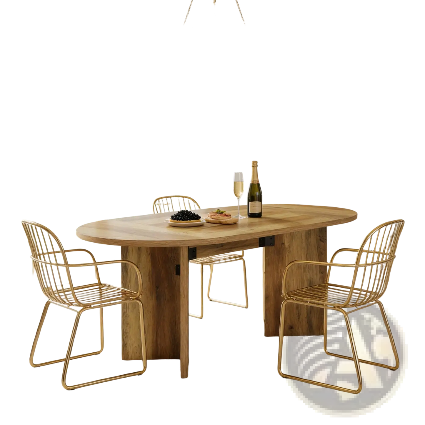 Oval Wooden Dining Table 63 Inch Rustic Pedestal Base