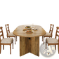Oval Wooden Dining Table 63 Inch Rustic Pedestal Base