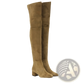 Over the Knee Suede Boots with Low Block Heel