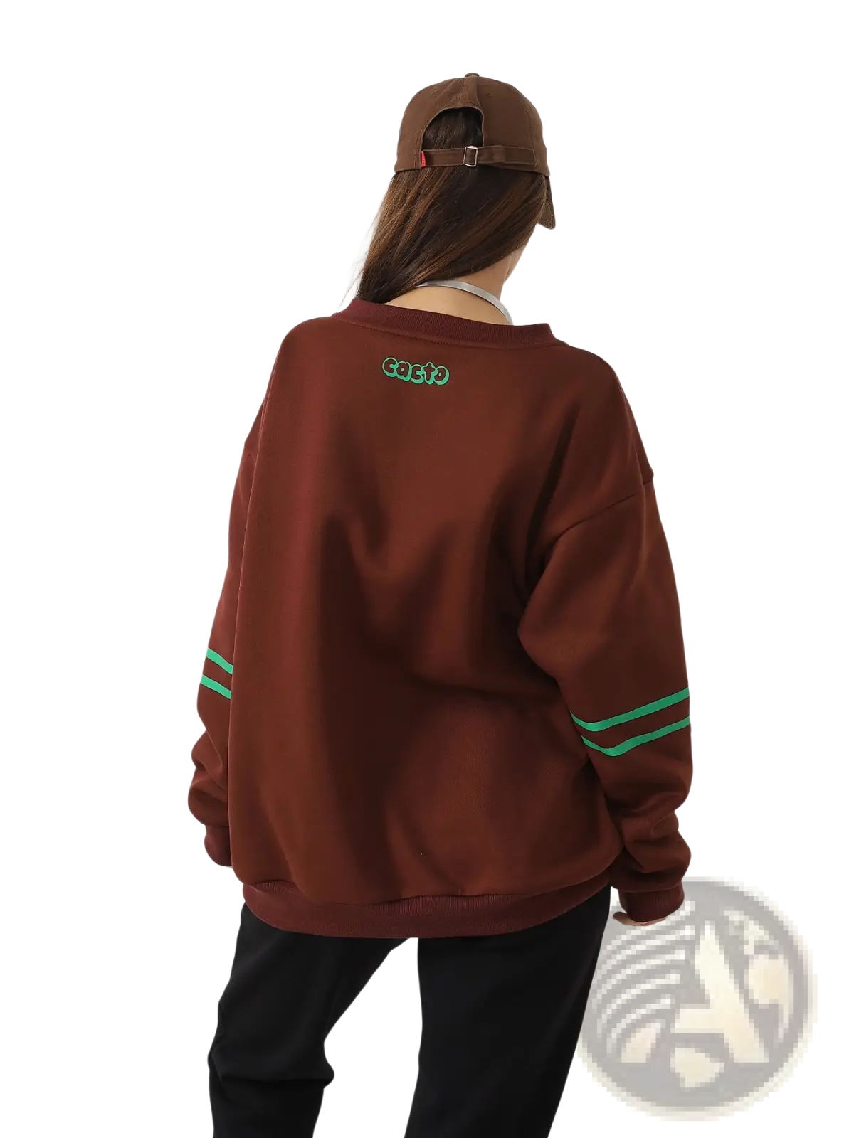 Oversized Heart Pattern Graphic Sweatshirt