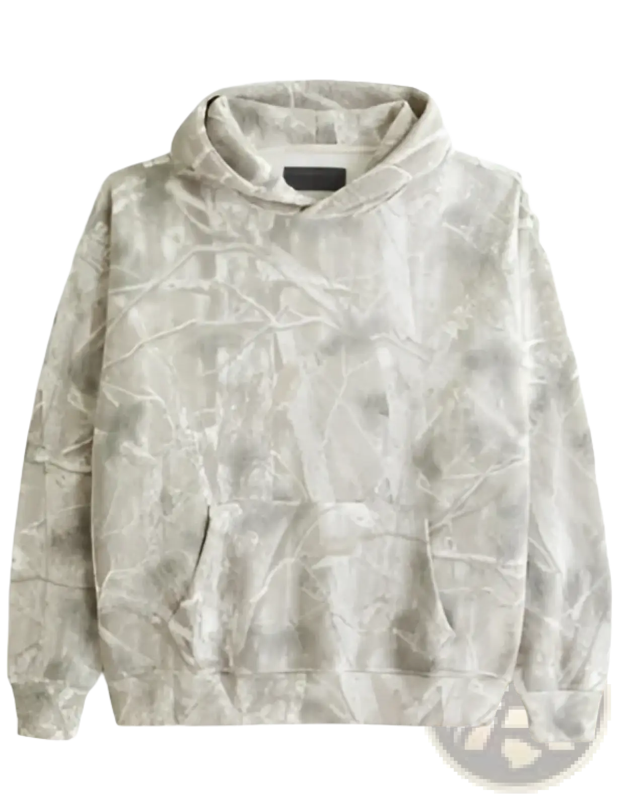 Oversized Leafy Camouflage Lantern Sleeve Hoodie